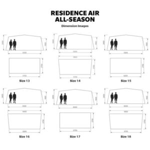 Stöðutjald uppblásið Residence Air13 (A Mál 950-975cm) - Kampa/Dometic - Image 10