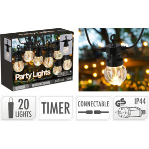 Partý LED ljósasería 20 perur warm white