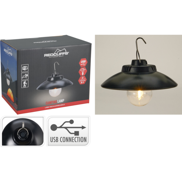 Ljós Led svart með krók- Koopman