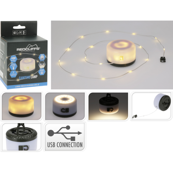 Ljós Led svart með krók- Koopman