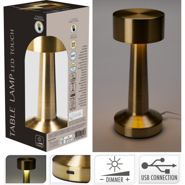 Borð lampi gull - Koopman