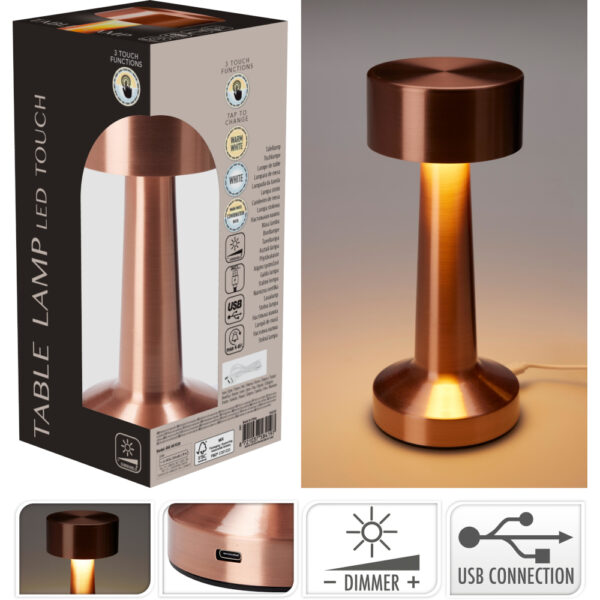 Borð lampi kopar - Koopman